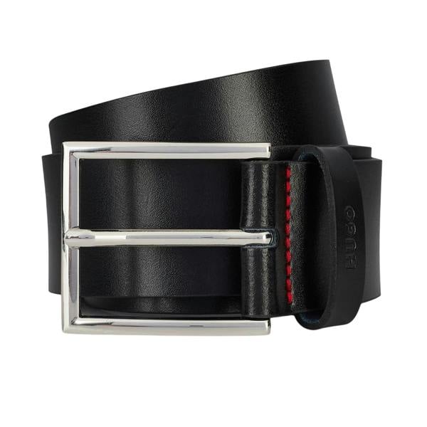 Hugo Boss Mens Giaspo Leather Belt - Black - 