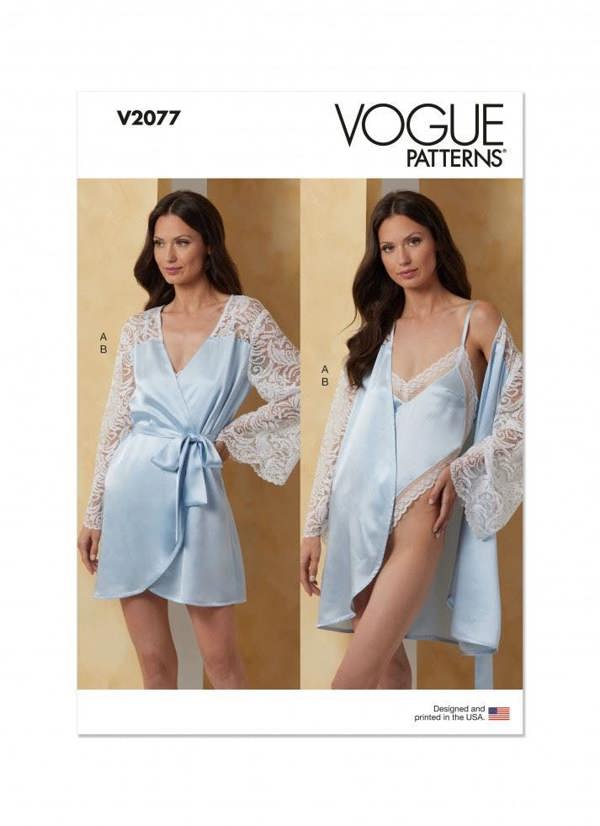 Vogue Sewing Pattern 2077, Tops, Jackets, Lingerie for Women, H5 (6-8-10-12-14) - Intermediate