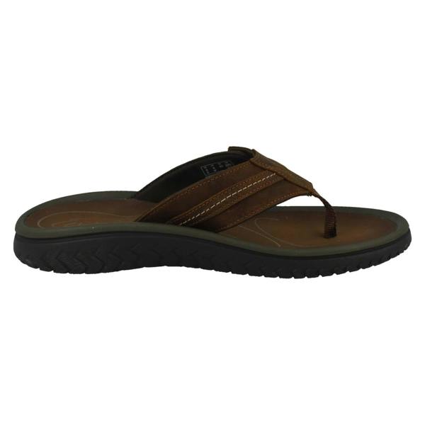 Clarks Mens Clarks Adjustable Strap Toe Post Sandals - Wesley Sun