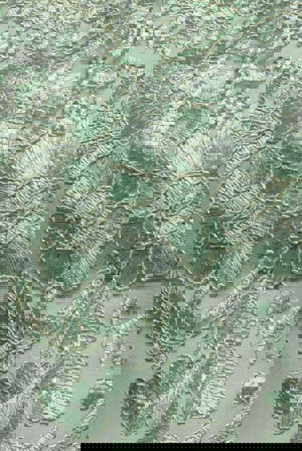 Scalloped Neck Embroidered Lace High Low Midi Dress - Sage Green DR4265