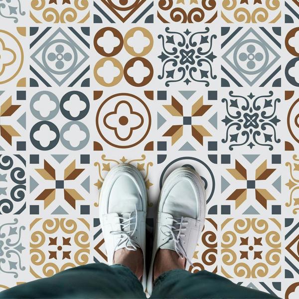 WALPLUS WFS6004 - Azulejo Tiles Floor Sticker 120cm x 60 cm