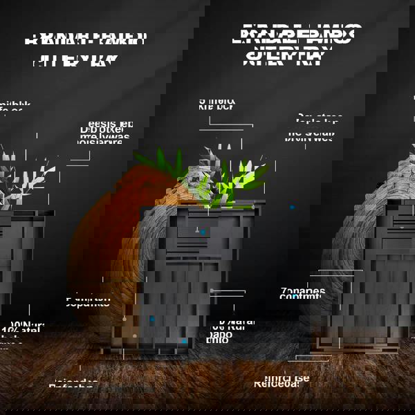 MANTRARAJ Bamboo Cutlery Drawer Organiser With Knife Block Expandable Cutlery Tray for Kitchen Drawers 5-7Compartments