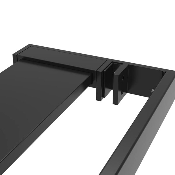 Berkfield Walk-in Shower Wall with Shelf Black 90x195 cm ESG Glass&Aluminium