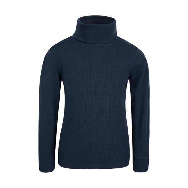 Mountain Warehouse Childrens/Kids Talus Roll Neck Long-Sleeved Top - Navy - 