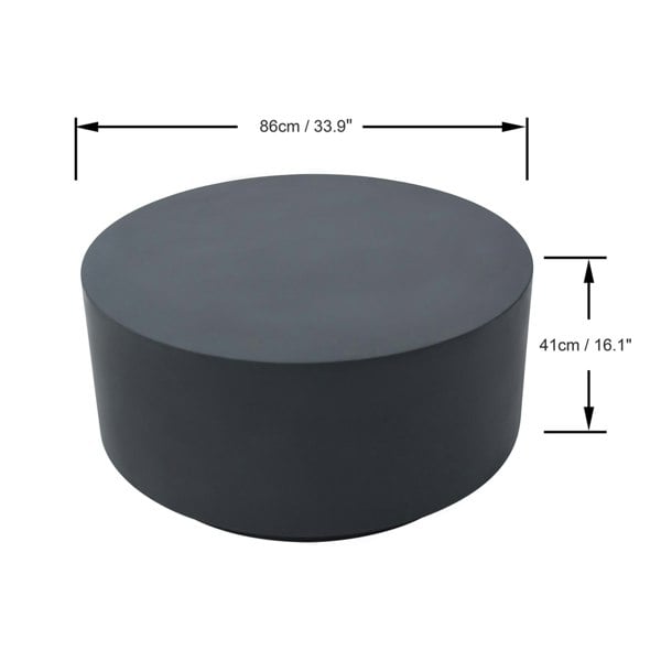 Elementi Rome GRC Coffee Table in Slate Black