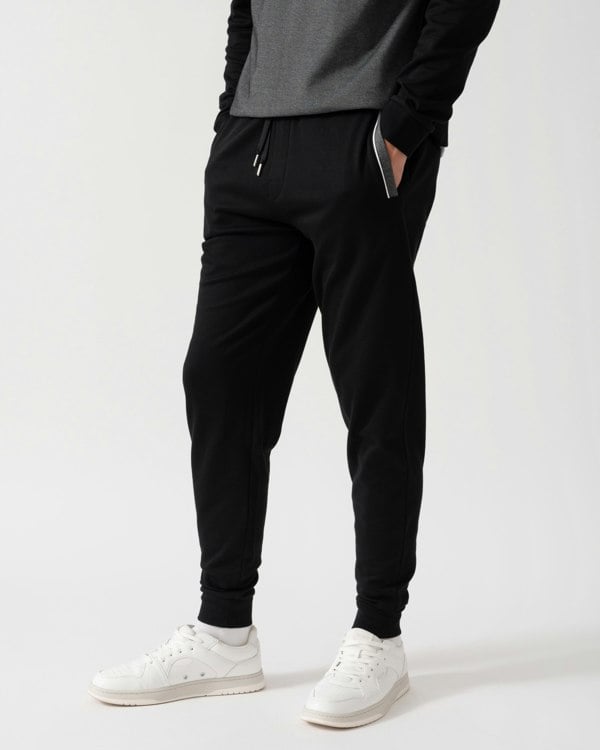 BOSS Orange Mens Loungewear Tracksuit Pants 50545579 - Black 001