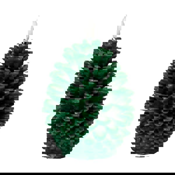 Hill Interiors Luxe Collection Pinecone Table Lamp (Batteries Included) - Green