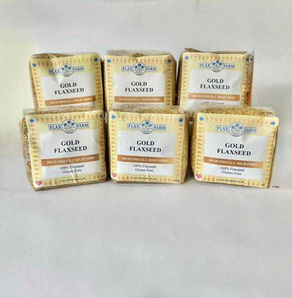 Whole Golden Flaxseeds Pack 6 x 450g