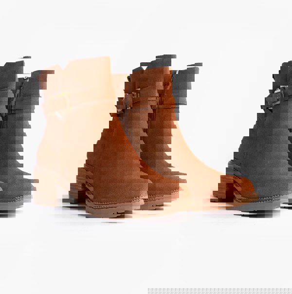 TOMS HAILEY BUCKLE Womens Ankle Boots Brown