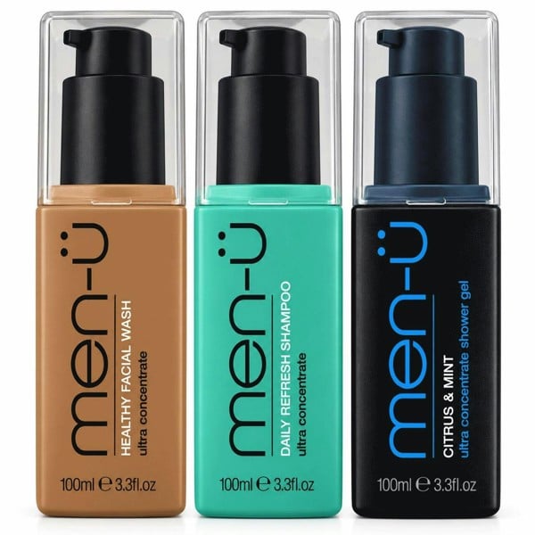men-ü men-u Ultra Concentrate Daily Refresh Shampoo, Citrus Mint Shower Gel + Facial Wash