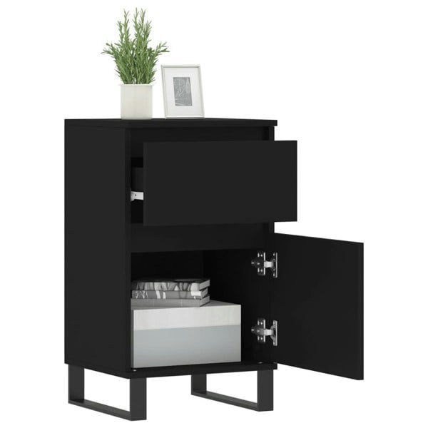 Berkfield Sideboards 2 pcs Black 40x35x70 cm Engineered Wood