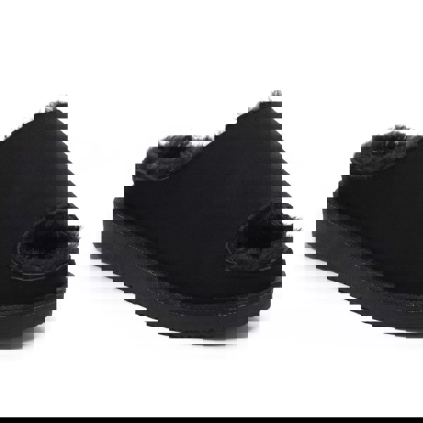 VIVA Polar Womens Fur Lined Slide Slippers – Suede Upper, Cozy Faux Fur