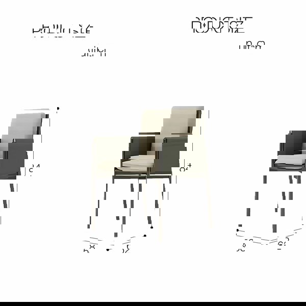 Rit Concept Decker Dining Chair With Armrests, Leather