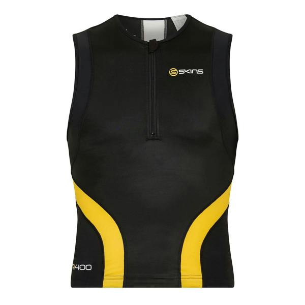 Skins Mens Tri 400 Triathlon T-Shirt - Black - 