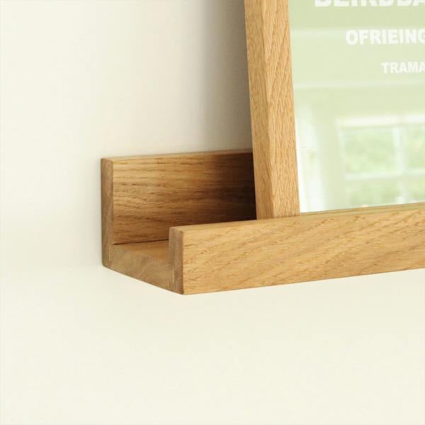 MijMoj Design Made To Measure Solid Oak Floating Picture Ledge Shelf