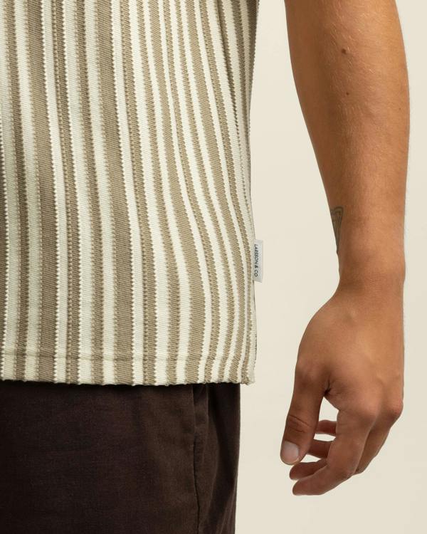 Larsson & Co Mattias - Jacquard Stripe Polo Shirt