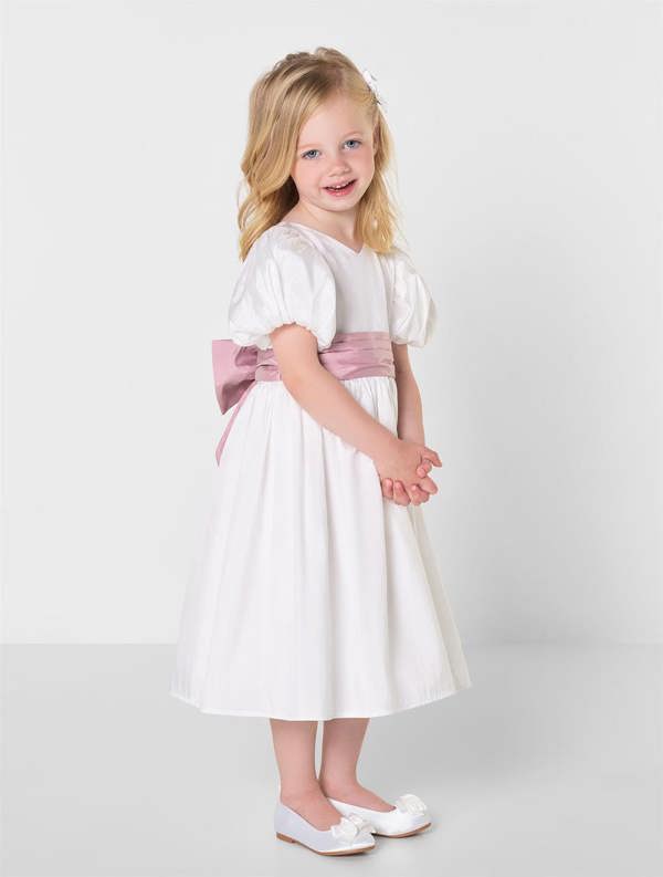 Girls pink bow dress