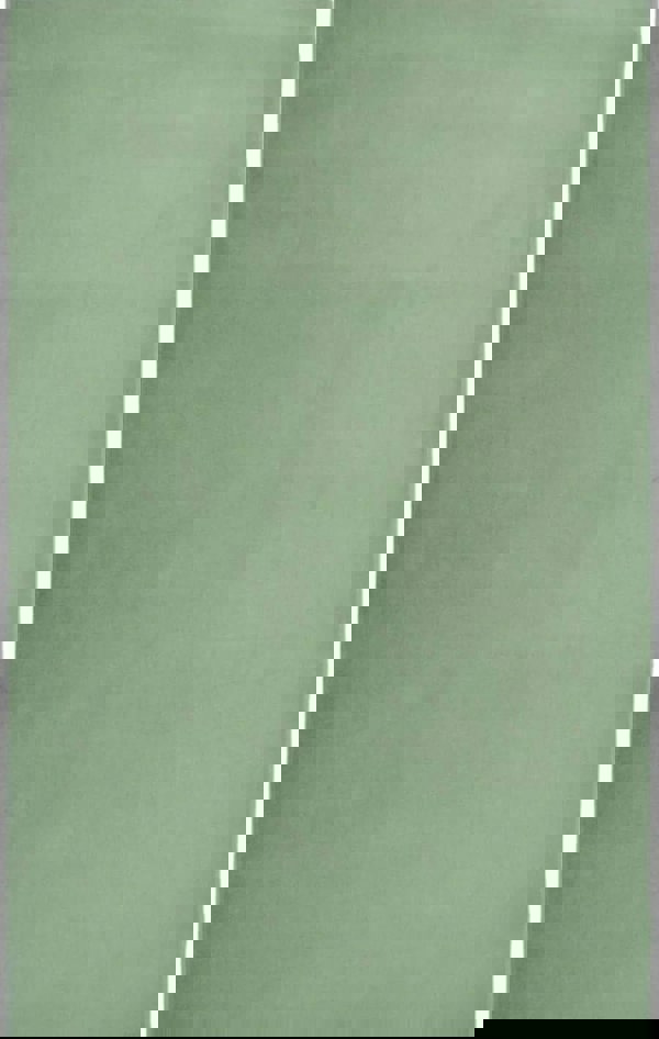 Solid Design Green Living Room Rug | Handcrafted Indoor Rugs