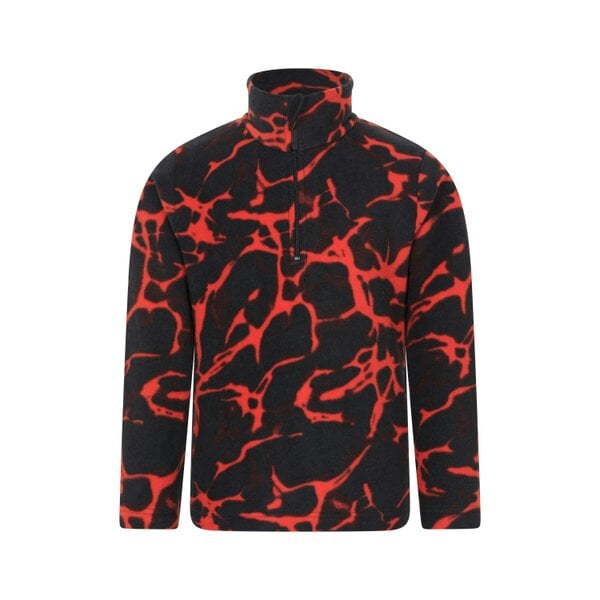 Mountain Warehouse Kids Pursuit Microfleece Half Zip Fleece - Black/Red