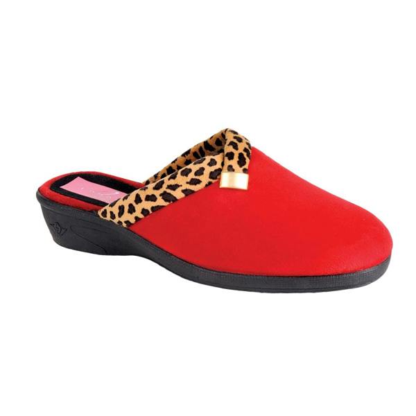Lunar Womens/Ladies Michelle Slippers - Red - 