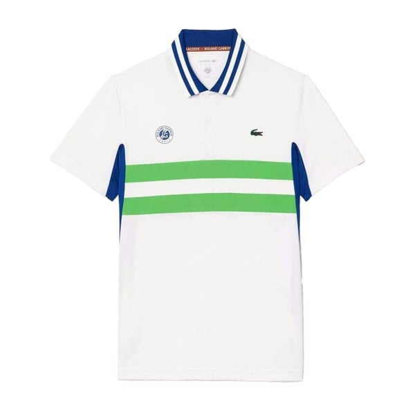 Lacoste Mens Roland Garros Pique Polo Shirt - White