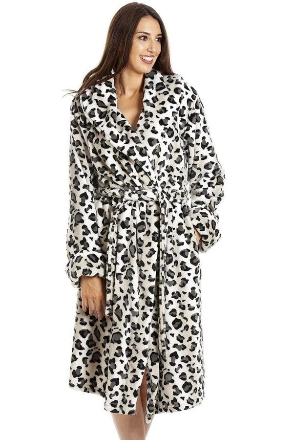 Womens Super Soft Fleece Short Bathrobes