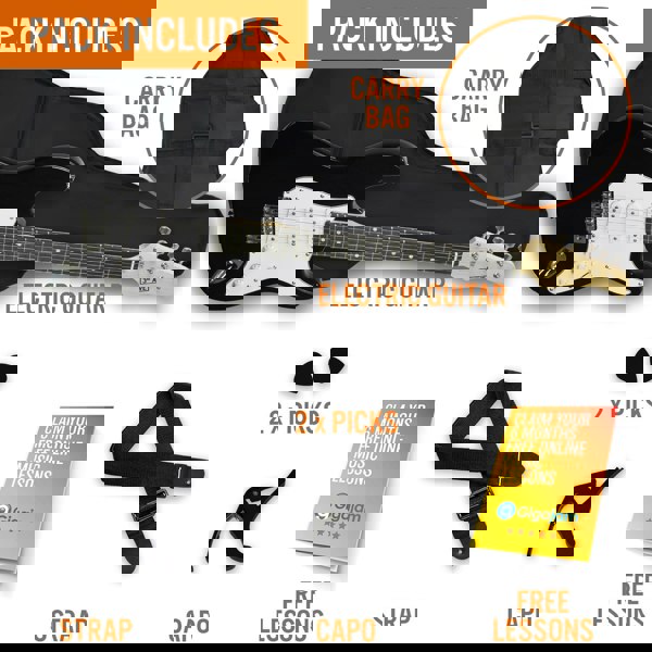 3rd Avenue Full Size Electric Guitar Black Electric Guitars#Colour_Black