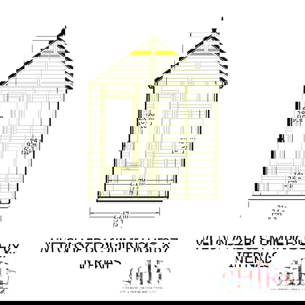 Shire Welton Hexagonal Gazebo Summerhouse 8x7  12mm Cladding