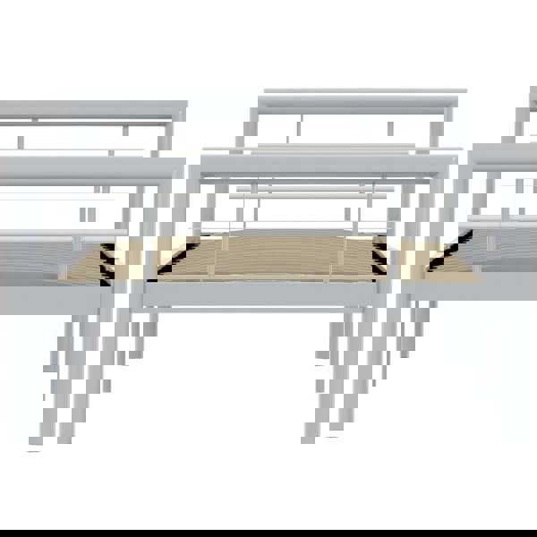 Berkfield Bed Frame Grey and White Metal 90x200 cm
