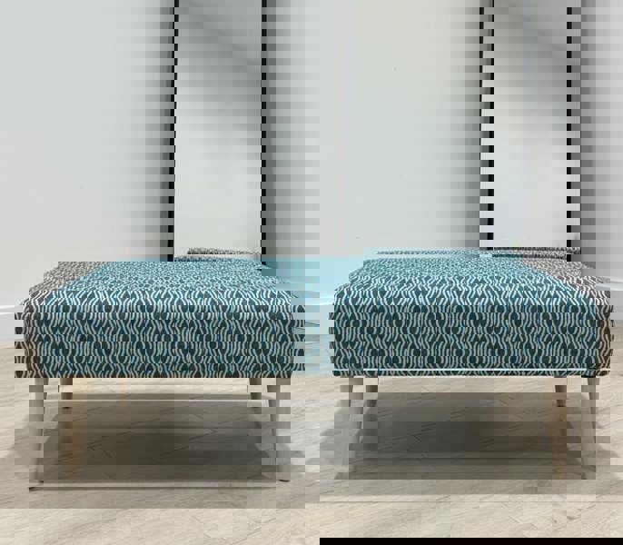 ISTOOLS Premium Pattern Fabric Ottoman Footstool Pouffe – UK Handmade