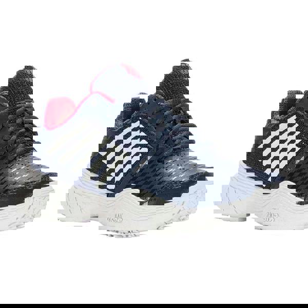 K-Swiss Childrens/Kids Court Express Omni Leather Tennis Shoes - Blue/White - 