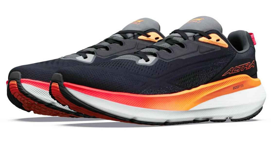ALTRA Mens FWD VIA 2 Running Trainers Shoes Black Orange