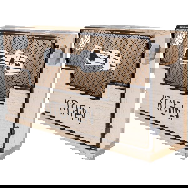 Maison des Cadeaux Vintage 4-Compartment Cutlery & Utensil Holder