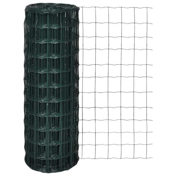 Berkfield Euro Fence Steel 10x1.0 m Green