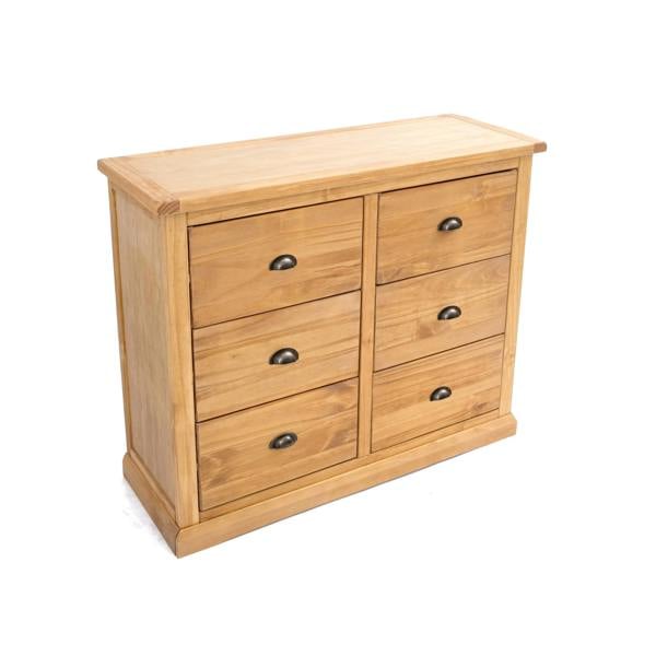 Cabinet Bits Lucca 6 Drawer Chest of Drawers Brass Cup Handle