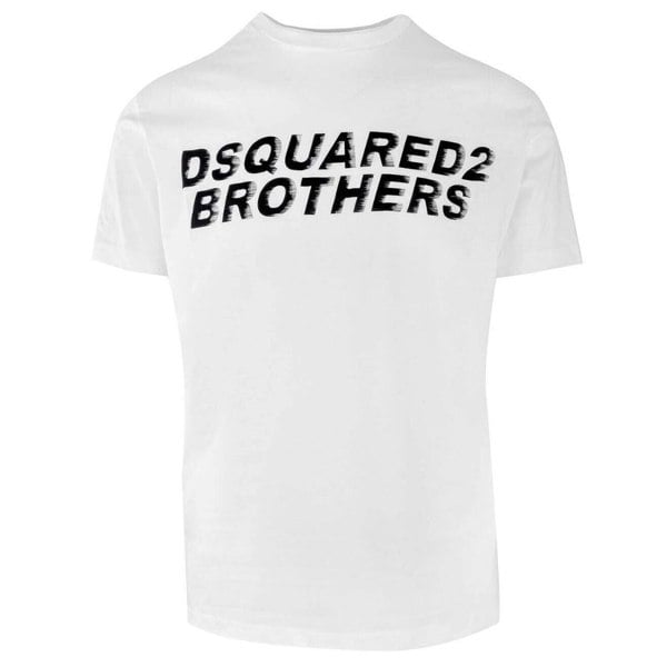 Dsquared2 Brothers Fading Logo White T Shirt