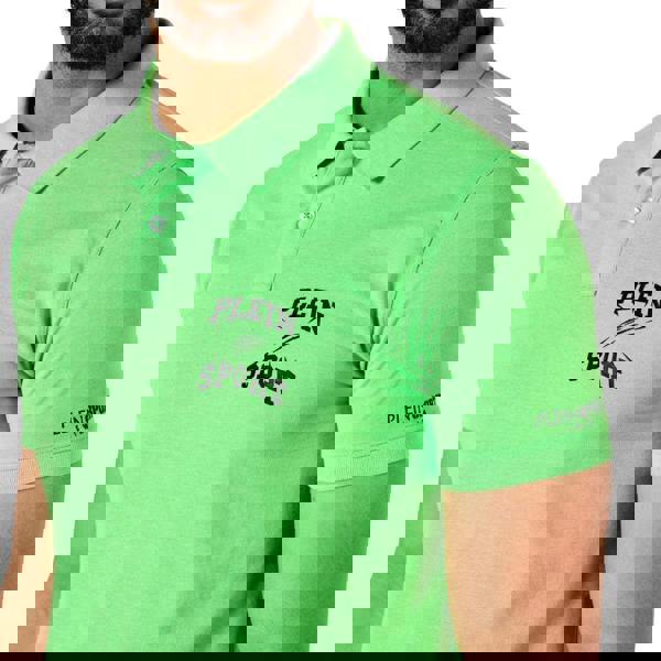 Plein Sport Scratch Logo Green Polo Shirt