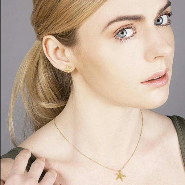 Gold Starfish Stud Earrings - namana.london