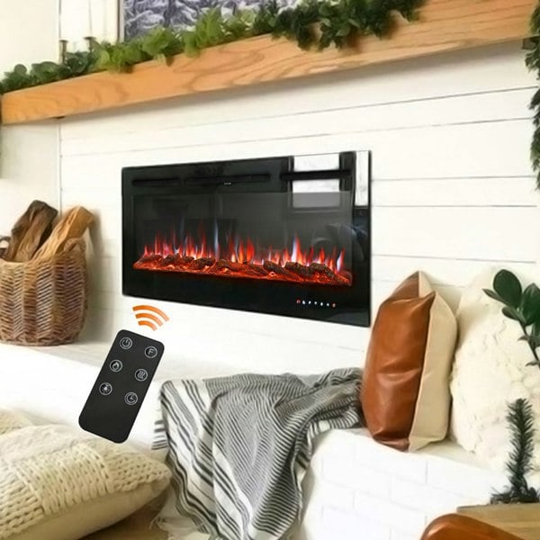 70inch Inset Electric Fireplace 80inch Large Built-In Fire 100inch Modern Heater Electric Fireplaces Living and Home