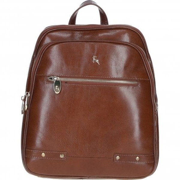 'Camilla' Real Leather Backpack: 52235