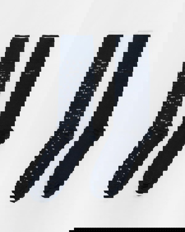 BOSS Orange 2-Pack Mini Iconic MC Mens Regular Length Socks pack shot 1