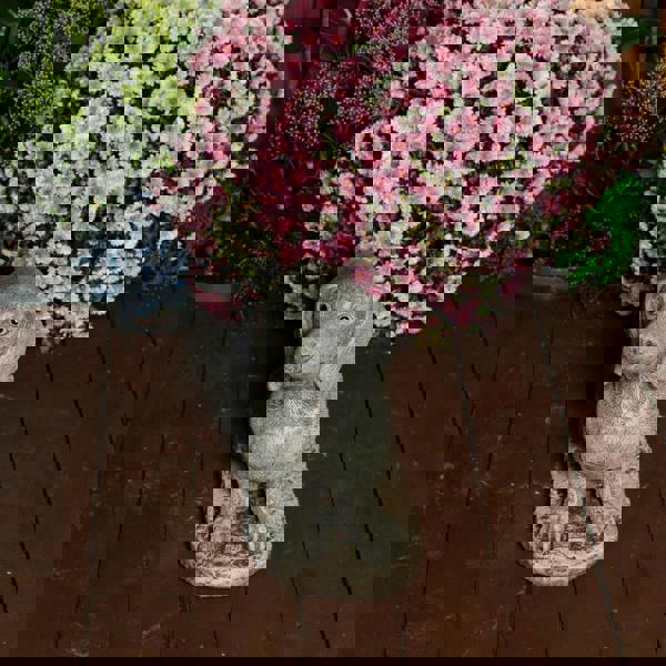 Adorable Stone Cast Dachshund Statue