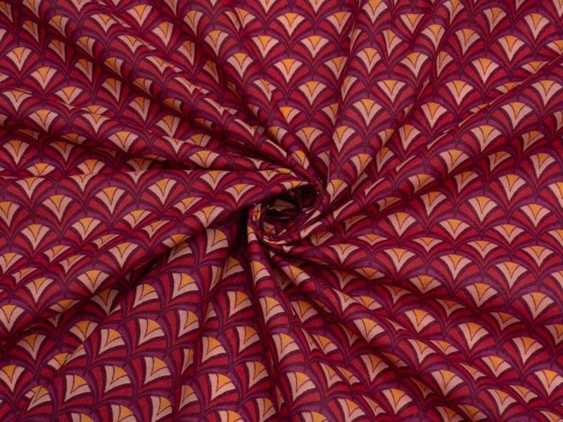 Minerva Core Range Printed Polycotton Fabric - Geometric Design Dressmaking Fabric, 110 cm / 44" Wide - per metre