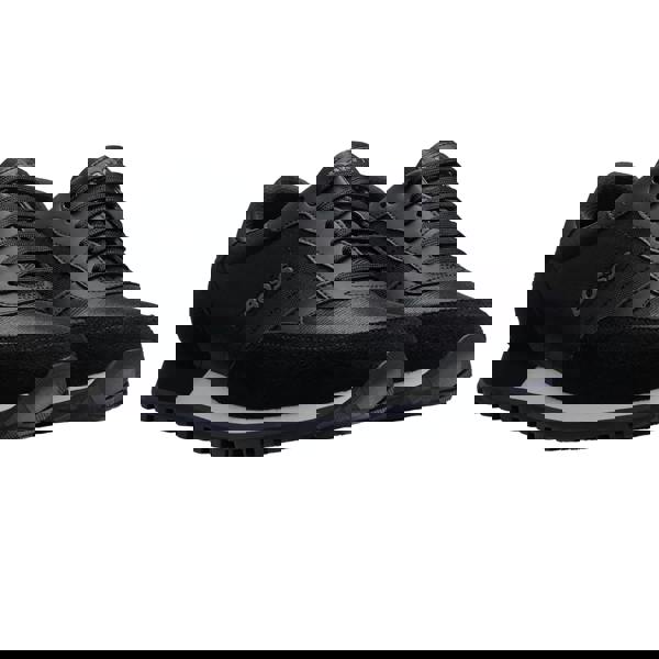 Boss Mens Parkour Leather Running Shoes - Black/White - 