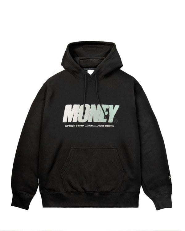Money Chenille Block Fader Hood Black
