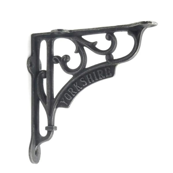 Pair of Antique Cast Iron Victorian Style 'Yorkshire' Shelf Brackets 