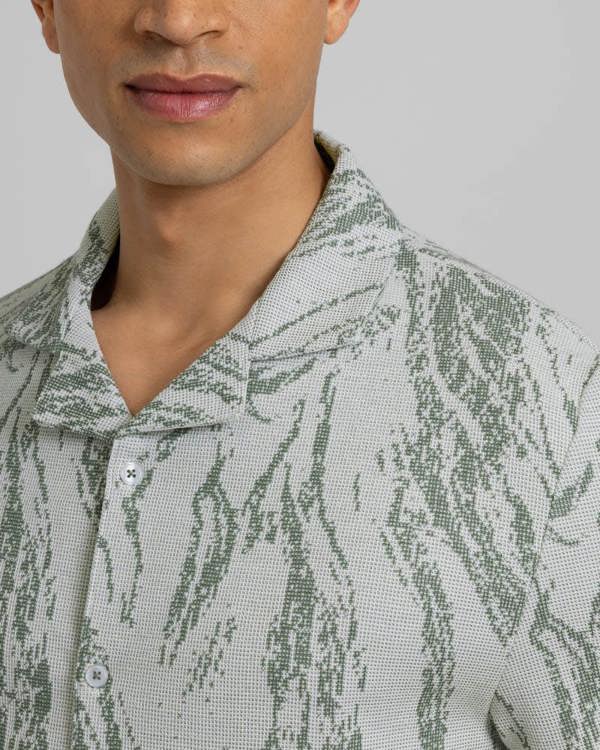 Steel & Jelly Pinner - Wave Effect Short Sleeve Shirt