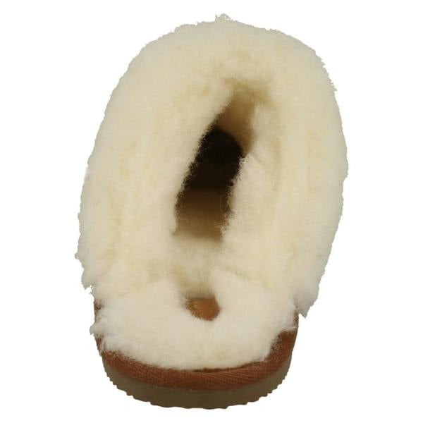 Clarks Ladies Clarks Faux Fur Cuff Mule Slippers Warm Lux
