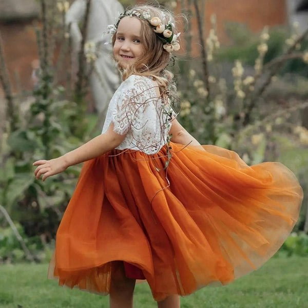 girl playing in garden