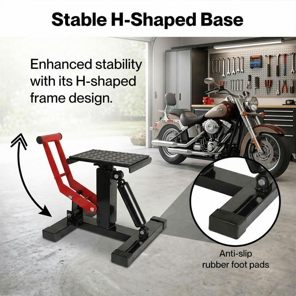 Monvelo Hydraulic Motorcycle Lift Stand Dirt Bike Repair Jack Adjustable Height